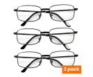 Metal Basics Reading Glasses (3 Pack)