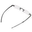 Memoflex Grey Rimless Reading Glasses Side View