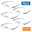 Memoflex Grey Rimless Reading Glasses (5Pack)