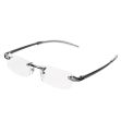 Memoflex Grey Rimless Reading Glasses Top View