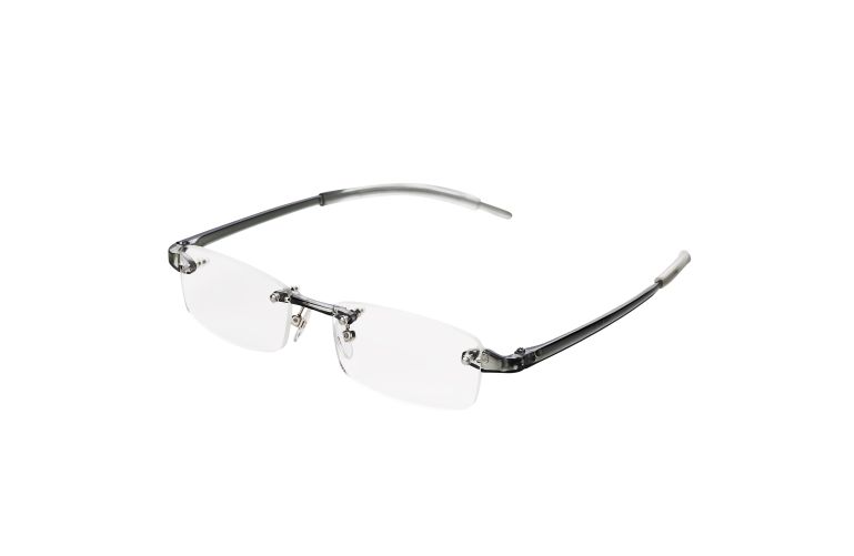 Memoflex Grey Rimless Reading Glasses Top View