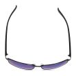 Timeless Black Metal Sunglasses Top View