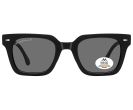 Cruiser Round Black Metal Polarised Sunglasses with Pouch