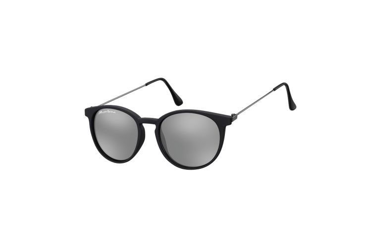 Regency Round Black Sunglasses with Grey Lenses