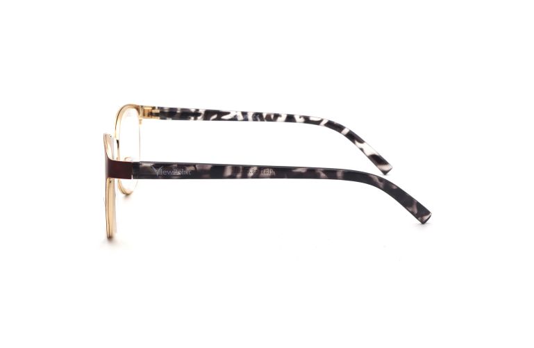 Vivienne Rosso Burgundy Reading Glasses Side and Top View
