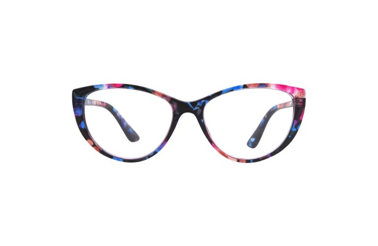 Malmesberry Cat Eye Reading Glasses (Funky) Front View