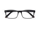 Bordeaux Black Reading Glasses Front View