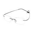Titus Titanium Metal Rimless Reading Glasses