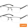 Karlsson Gunmetal Semi Rimless Reading Glasses
