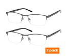 Karlsson Gunmetal Semi Rimless Reading Glasses