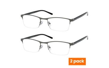 Karlsson Gunmetal Semi Rimless Reading Glasses