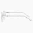 Glacier Clear Transparent Reading Glasses Hinge