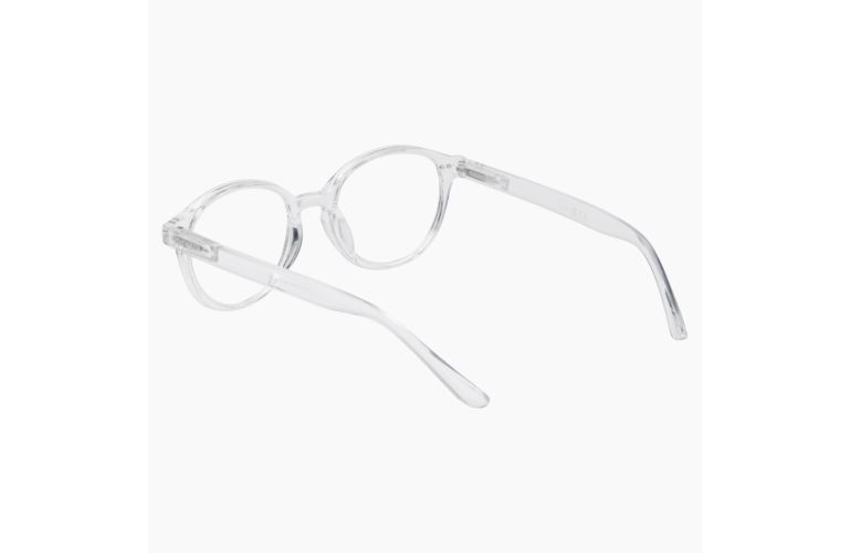 Glacier Clear Transparent Reading Glasses Back View