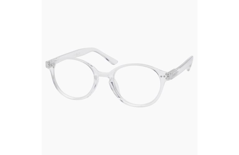 Glacier Clear Transparent Reading Glasses Side View