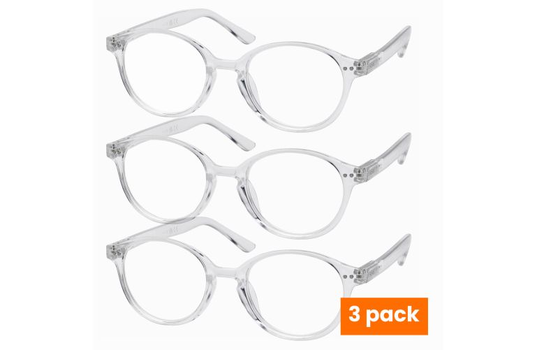 Glacier Clear Transparent Reading Glasses