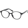 Jasper Nero Black Oval Reading Glasses