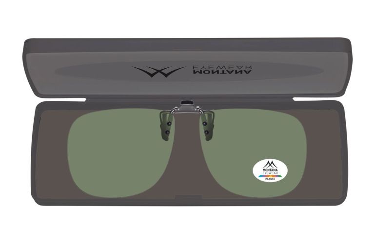 close-up of polarised lens protective case