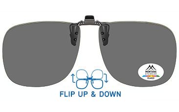 polarised sunglasses clip on with dark smoke UV400 lens