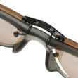 side view of Sunglasses For Glasses Clip On showing top clip mechanism