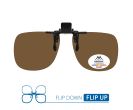 Black Clip on Sunglasses Polarised with Brown Lenses