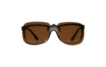 Black Clip on Sunglasses Polarised with Brown Lenses