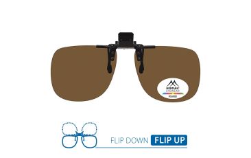 Black Clip on Sunglasses Polarised with Brown Lenses