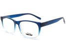 Pierre 641 Blue/Clear Reading Glasses Back View