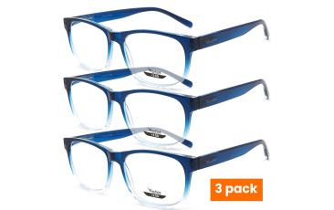 Pierre 641 Blue/Clear Reading Glasses