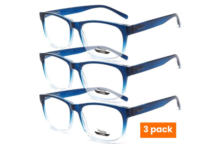 Pierre 641 Blue/Clear Reading Glasses