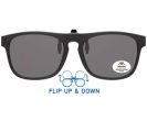 flip up sunglasses with black polarised UV400 lens