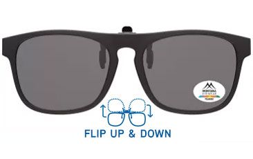 flip up sunglasses with black polarised UV400 lens