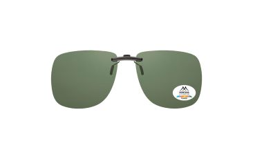 Clip on Sunglasses Polarised with Green Lenses