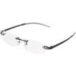 Memory Clear Rimless Reading Glasses (Grey)
