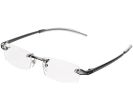 Memory Clear Rimless Reading Glasses (Grey)