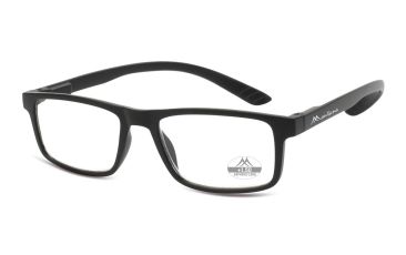 magnetic reading glasses matte black front view