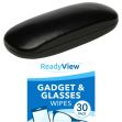 Leather Glasses Case + 30 Glass Wipes Combo